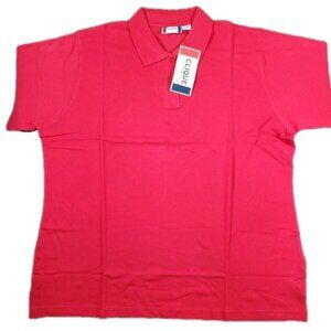 Clique Polo Shirt Mens Red Cool Dry Polyester Stretch Performance Golf 1X NWT